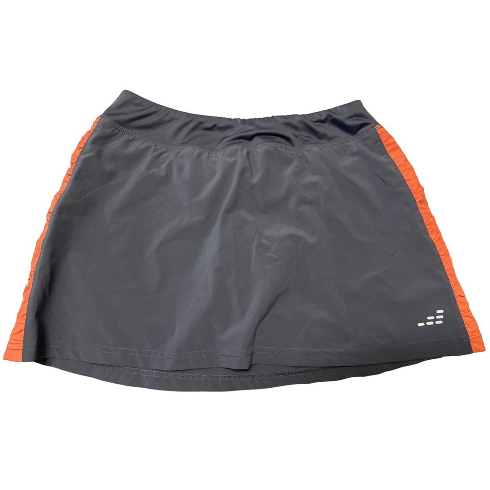 Academy BCG Athletic Skirt Gray & Orange w/Lining Polyester Blend Women Size S